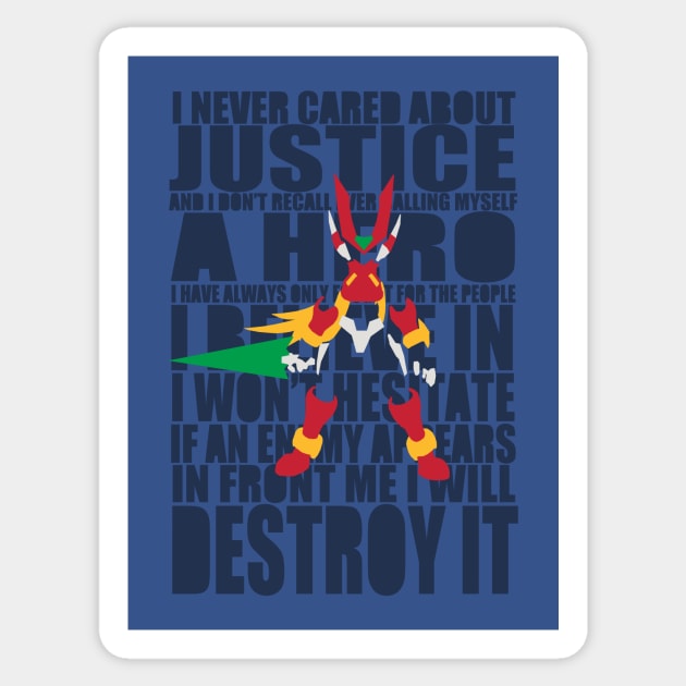 A Hero named Zero Sticker by DoubleZero_24